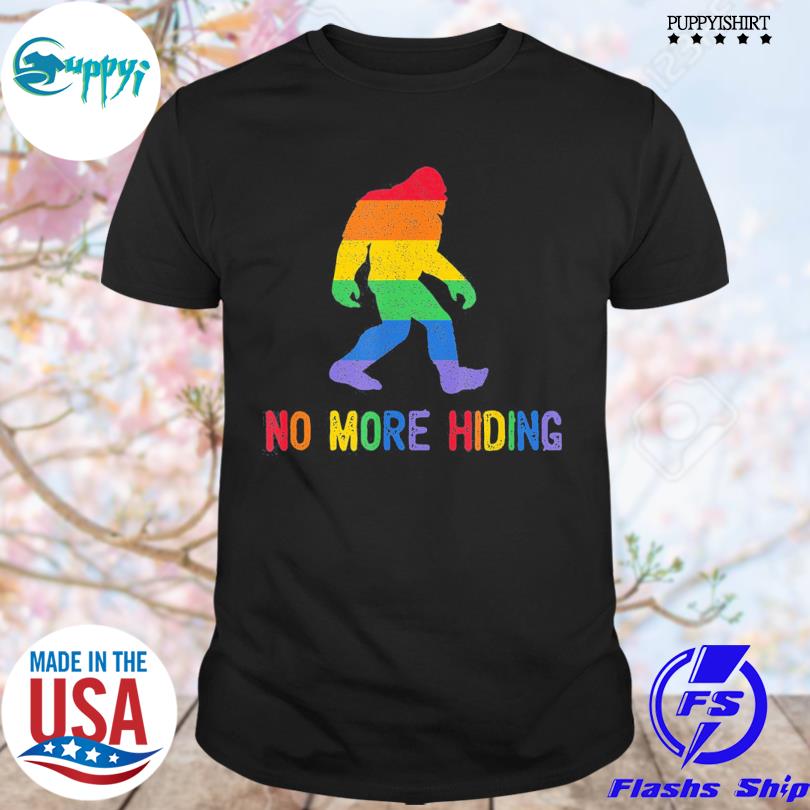 Original gay pride support sasquatch no more hiding lgbtq ally shirt