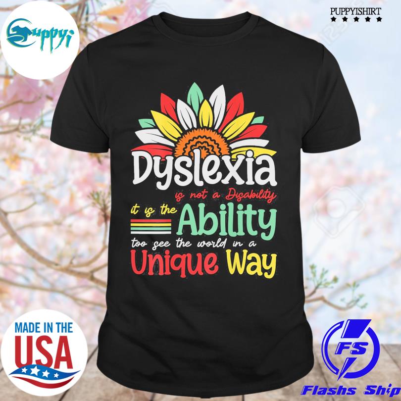 Dyslexia Is Not Disability Dyslexia Awareness Silver Ribbon Shirt