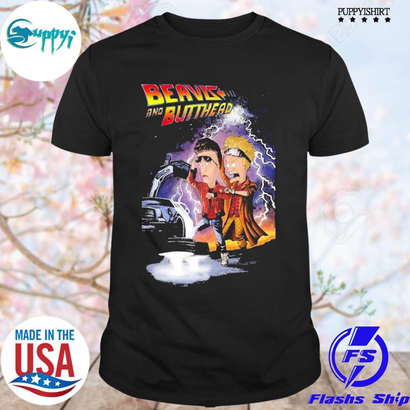 Nice official Beavis and Butt Head Back To The Future T-shirt